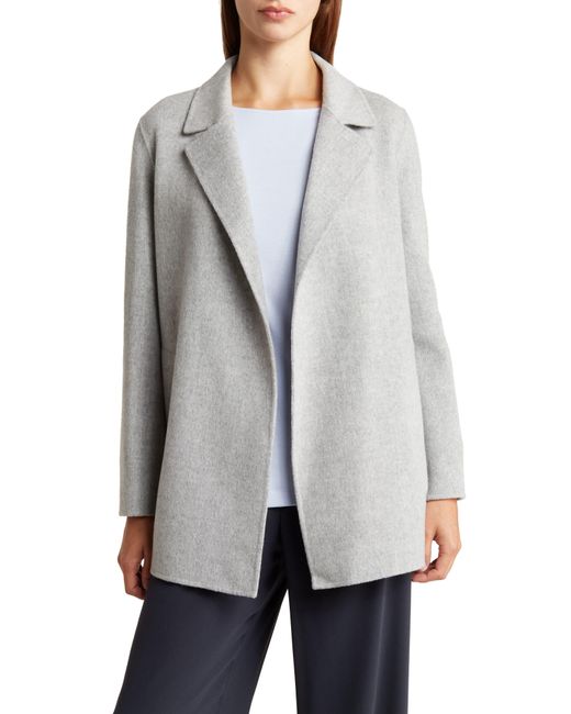 Theory Gray Sileena New Divide 2 Wool & Cashmere Coat