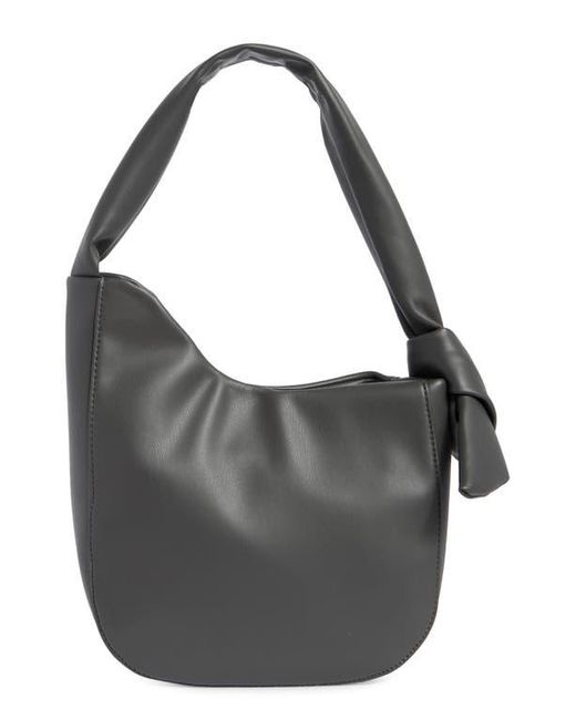 BCBGMAXAZRIA Gray Asymmetric Knot Shoulder Bag