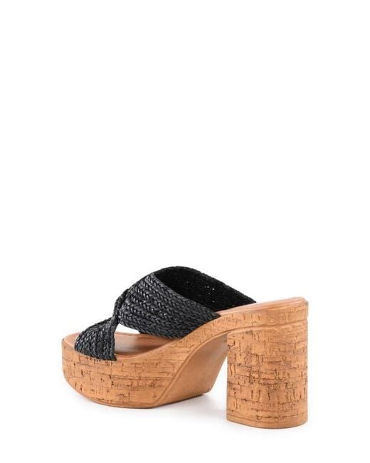 Seychelles Black Adorned Platform Sandal