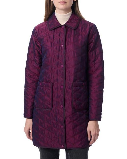 Bernardo Longline Quilted Lightweight Jacket in Purple Lyst