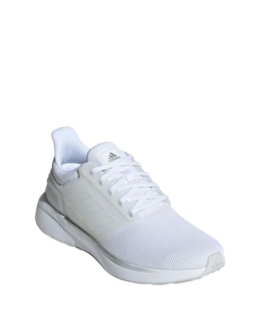 Adidas Eq19 Running Shoe In White/white/silver Met At Nordstrom Rack