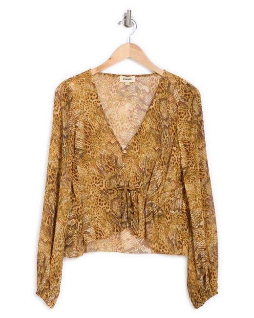 L'Agence Natural Pixie Drawstring Blouse