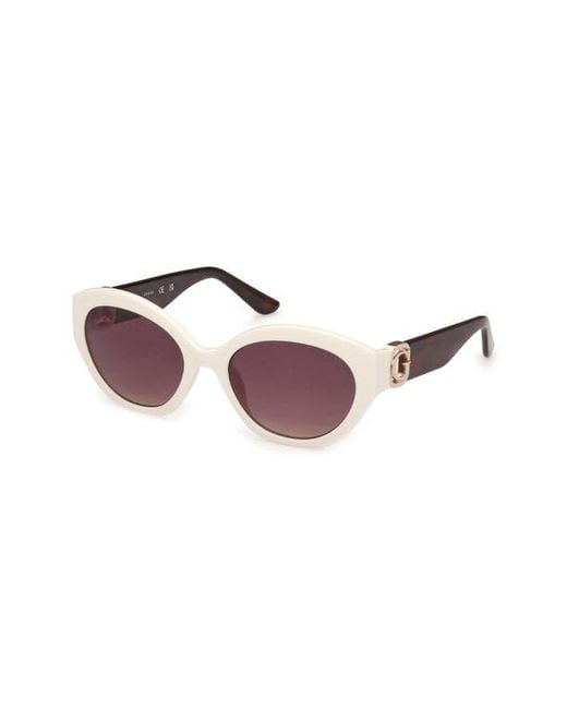 Guess Purple Oval Sunglasses for men