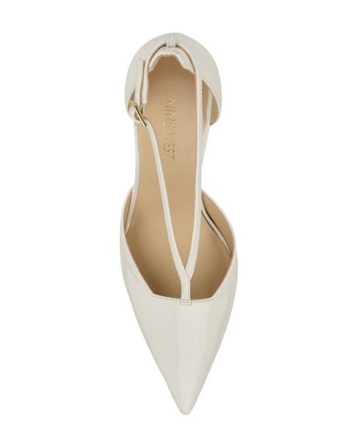 Nine West White Condea Pointed Toe Pump