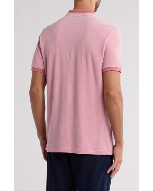 Original Penguin Pink Tipped Cotton Contrast Collar Polo for men