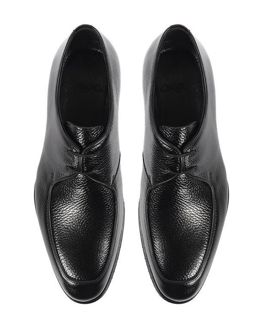 VELLAPAIS Black Moore Apron Toe Derby for men