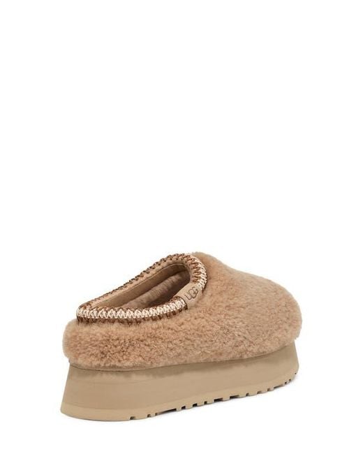 Ugg Brown Tazz Maxi Curly Genuine Shearling Platform Slipper