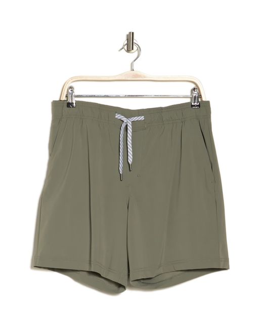90 Degrees Green Warp Landon Shorts for men