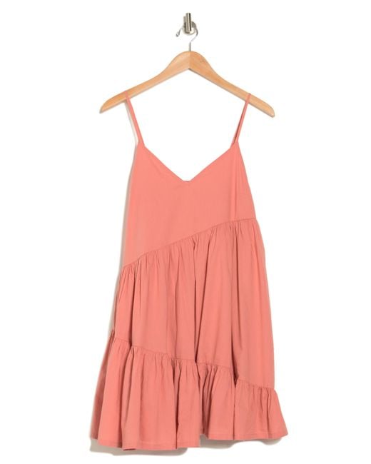 Melrose and Market Pink Tiered Cotton Dress