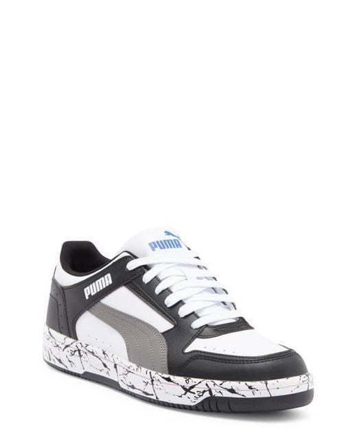 PUMA White Rebound Joy Marble Sneaker for men