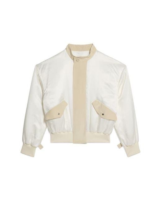 Helmut Lang Natural Zip Bomber Jacket