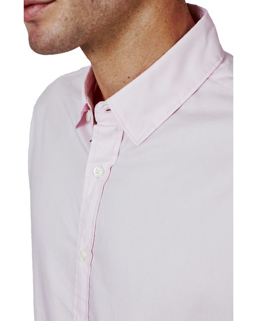 7 Diamonds White Venetia Solid Button-up Shirt for men