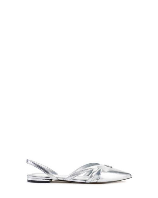DKNY White Verity Slingback Flat