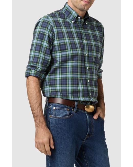 Sid Mashburn Blue Slim Fit Button-Down Shirt for men