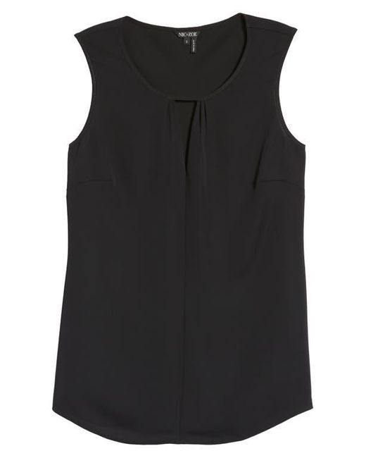 NIC+ZOE Black Easy Keyhole Tank Top