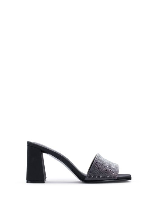 Karl Lagerfeld Black Pera Rhinestone Slide Sandal