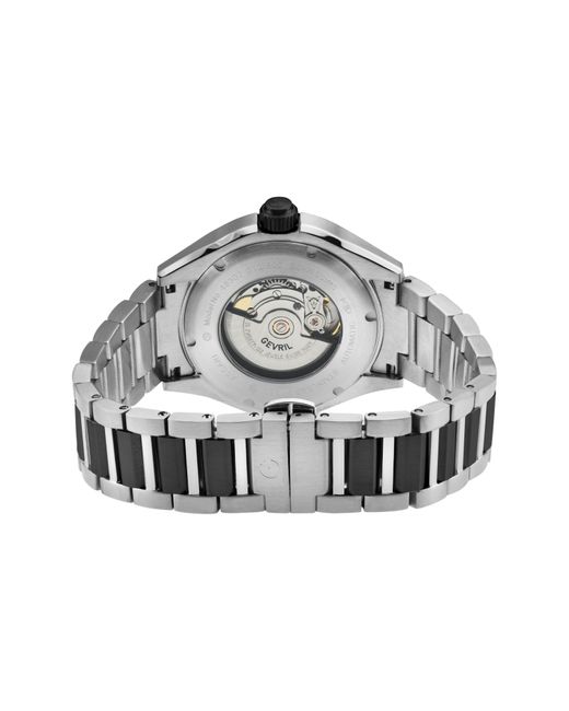 Gevril Gray Ascari Three-hand Automatic Stainless Steel Bracelet Watch for men