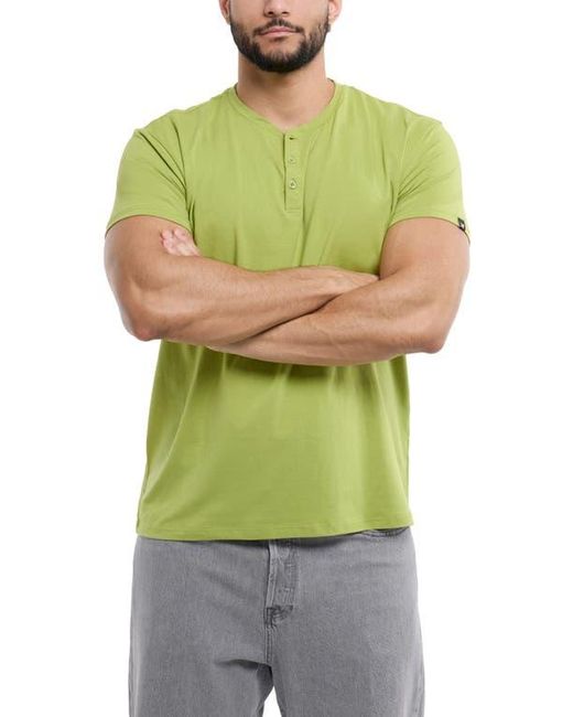 Xray Jeans Green Short Sleeve Henley for men