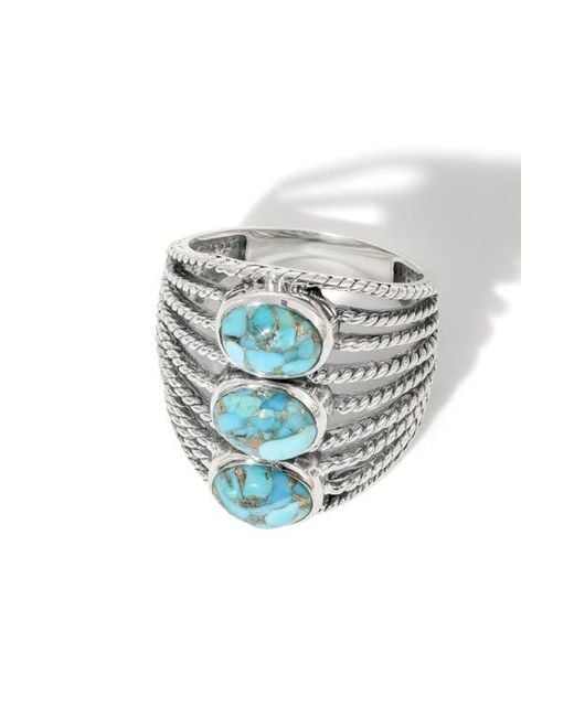 YS GEMS Blue Stabilized Multiband Ring