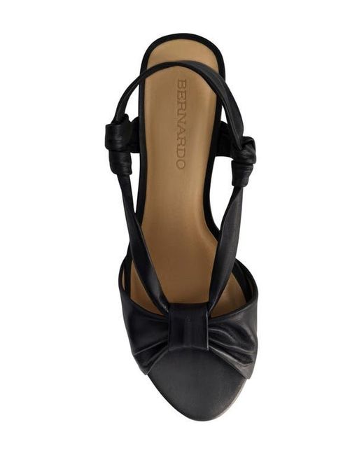 Bernardo Black Winifred Slingback Wedge Sandal