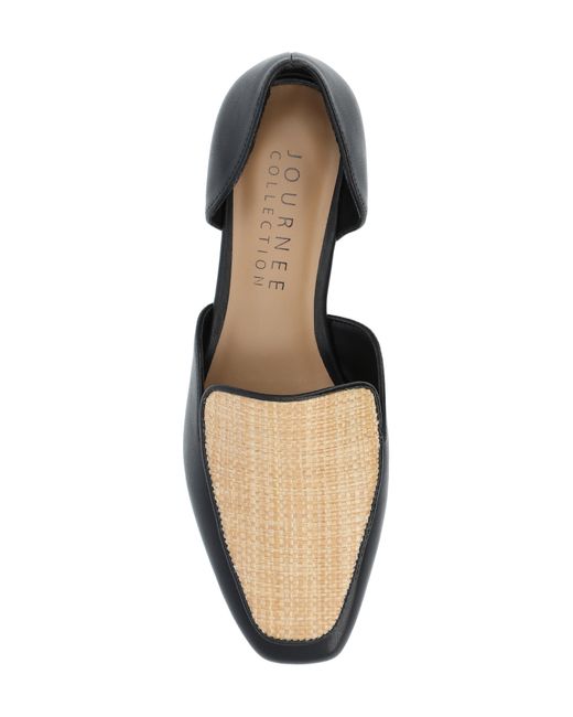 Journee Collection Black Kennza Mixed Media Loafer