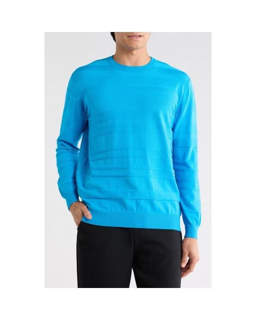 Bugatchi Blue Stripe Sweater for men