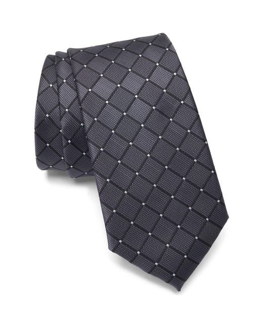 Calvin Klein Gray Alberta Grid Tie for men