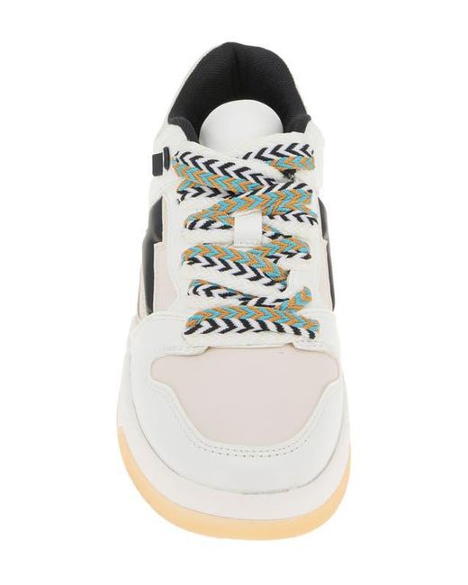 BCBGeneration White Kortni Faux Shearling Sneaker