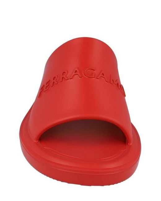 Ferragamo Red Slide Sandal for men