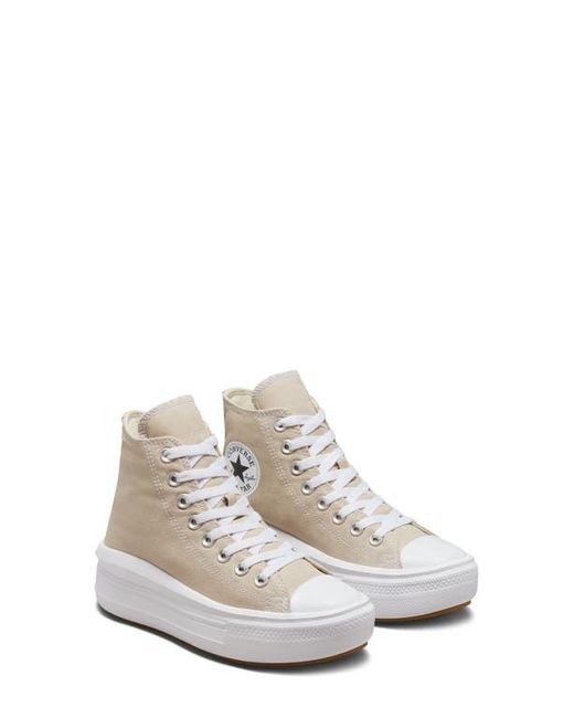 Converse White Chuck Taylor All Star Move High Top Platform Sneaker