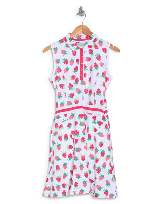 Callaway Golf® White Strawberry Print Golf Dress