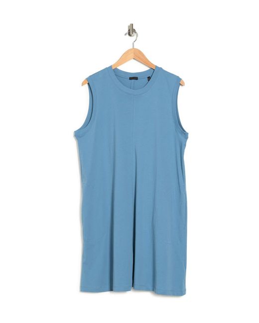 ATM Cotton Jersey Mini Dress In Antique Blue At Nordstrom Rack | Lyst