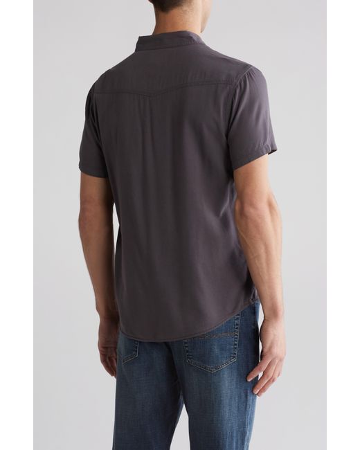 Lucky Brand Gray Western Workwear Short Sleeve Shirt for men