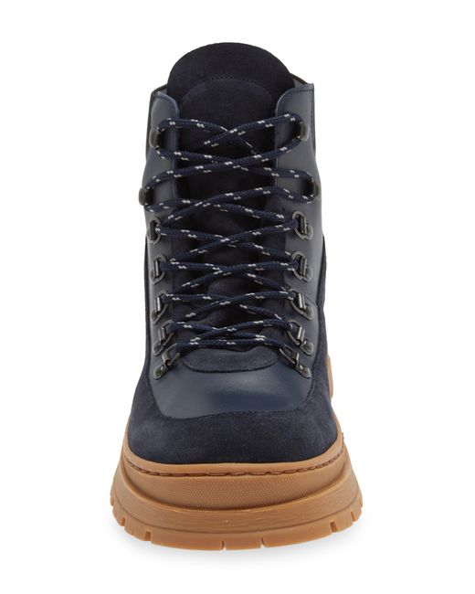 Ted Baker Leather Westonn Chunky Hiking Boot In Navy At Nordstrom Rack