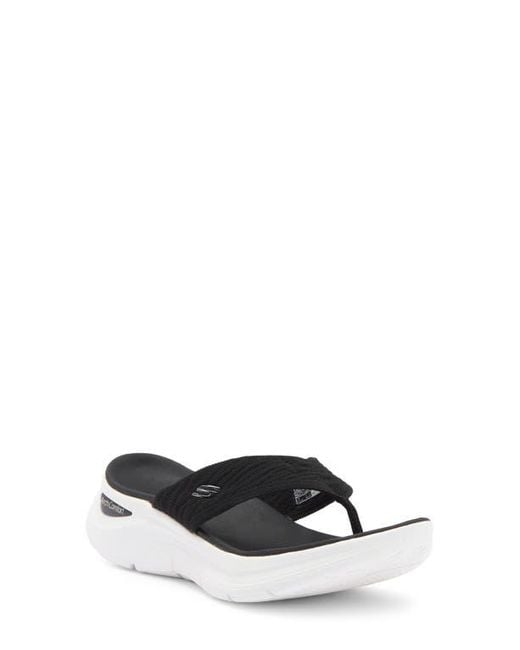 Skechers White Kamaryn Thong Sandal