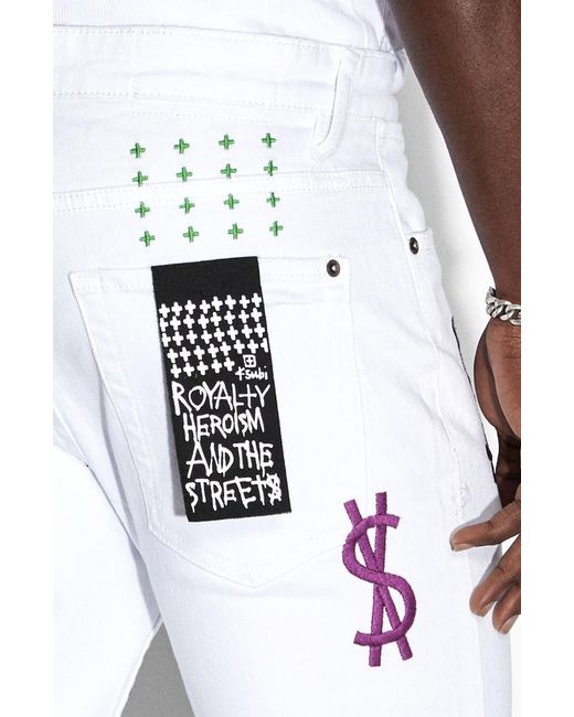 Ksubi White Van Winkle Collective Stretch Cotton Skinny Jeans for men