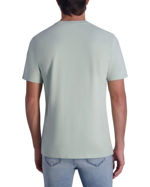 Karl Lagerfeld Gray Karl Cotton Graphic T-shirt for men