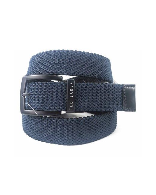 Ted Baker Blue Reversible Web Stretch Belt for men
