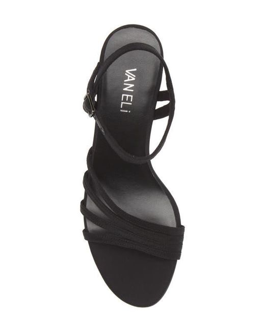 Vaneli Black Mimi Strappy Sandal