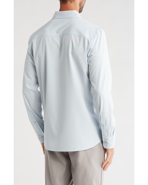 Kenneth Cole White Long Sleeve Sport Shirt for men