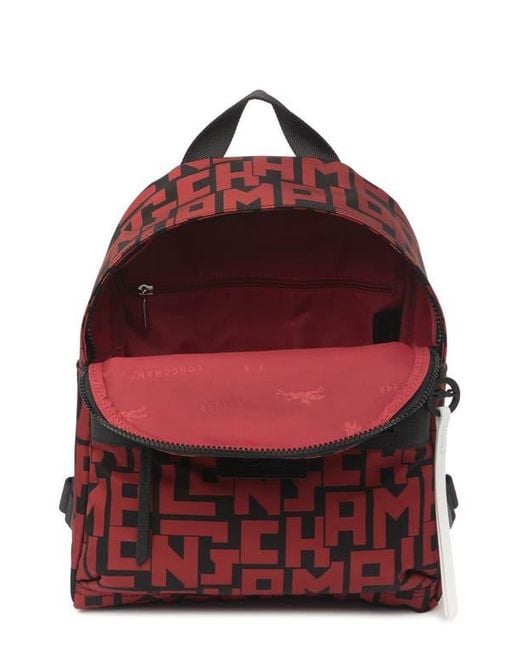 Longchamp Red Le Pilage Small Backpack for men