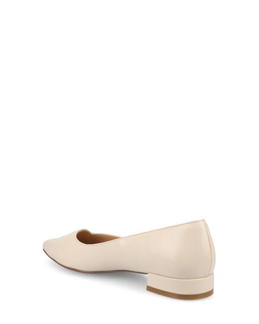 Journee Collection Natural Carmin Pointed Toe Flat