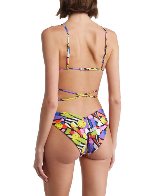 Maaji Multicolor Smiledelic Coco Journey Reversible Two-piece Bikini