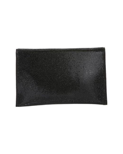 BERNESS Black Rhinestone Envelope Clutch