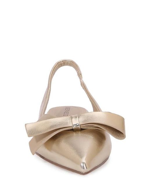 BERNESS White Bow Slingback Flat