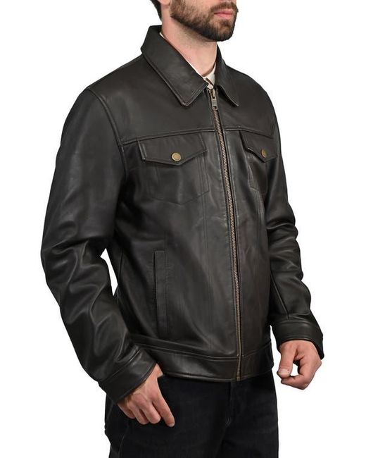 Frye Black Leather Jacket for men