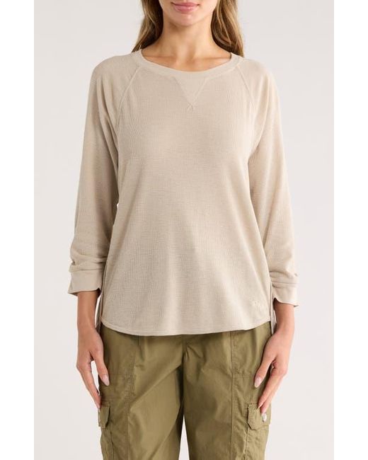 DKNY Natural Slub Waffle High-Low T-Shirt