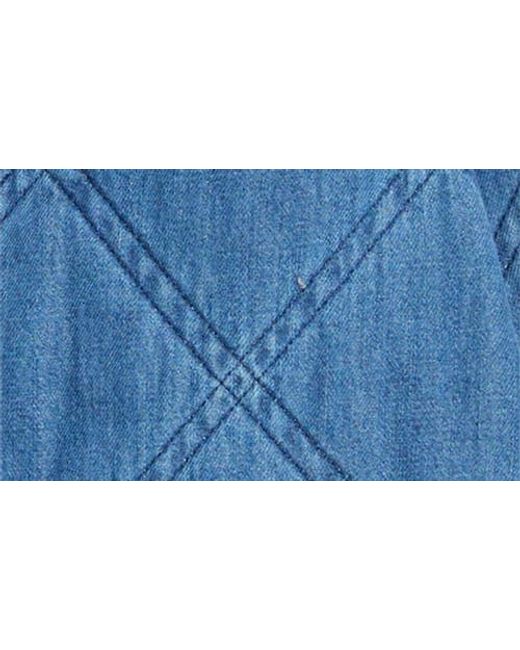 Caslon Blue Chambray Quilted Jacket
