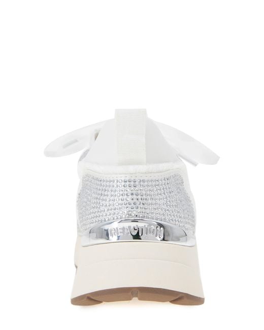 Kenneth Cole White Claire Rhinestone Embellished Sneaker