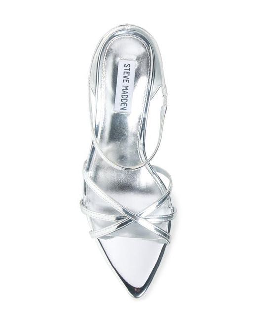 Steve Madden White Lexani Strappy Slide Sandal